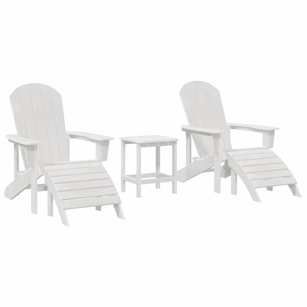Puutarhan Tuoli 3 pcs Valkoinen Polyeteeni