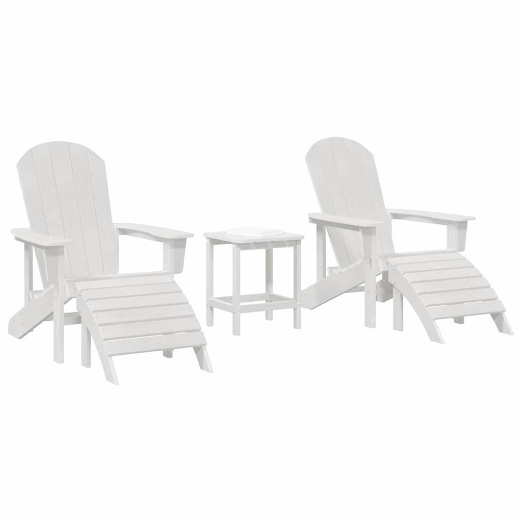Puutarhan Tuoli 3 pcs Valkoinen Polyeteeni