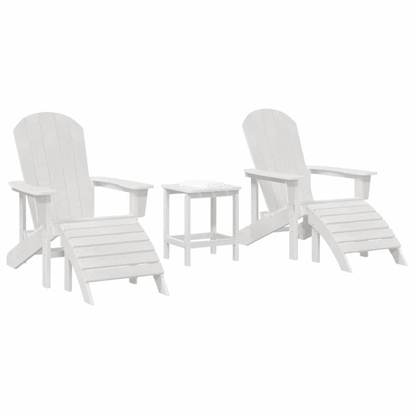 Puutarhan Tuoli 3 pcs Valkoinen Polyeteeni