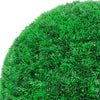 Keinotekoiset puksipuupallot LED-valoilla 2 kpl Vihreä 35 cm