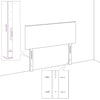Kangaspääty Geometrinen päätyllä Harmaanruskea 100 cm kangas