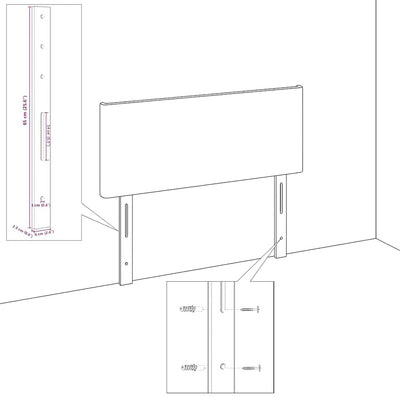 Kangaspääty Geometrinen päätyllä Harmaanruskea 100 cm kangas