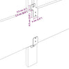 Kangaspääty Geometrinen päätyllä Harmaanruskea 100 cm kangas