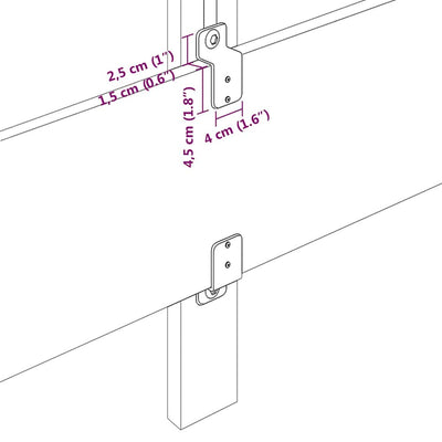 Kangaspääty Geometrinen päätyllä Harmaanruskea 100 cm kangas