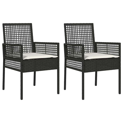 Musta puutarhan tuoli Tachea 53x60x85cm (2 pcs polyrottinki)