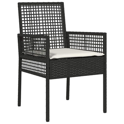 Musta puutarhan tuoli Tachea 53x60x85cm (2 pcs polyrottinki)