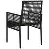 Musta puutarhan tuoli Tachea 53x60x85cm (2 pcs polyrottinki)