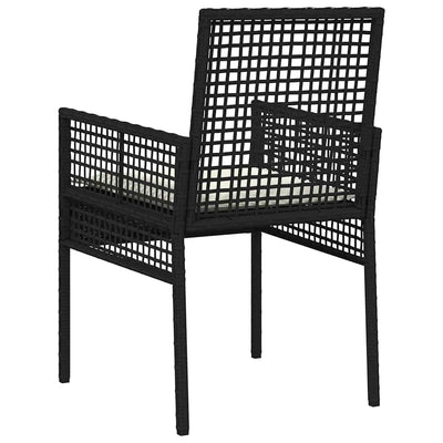 Musta puutarhan tuoli Tachea 53x60x85cm (2 pcs polyrottinki)