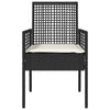 Musta puutarhan tuoli Tachea 53x60x85cm (2 pcs polyrottinki)