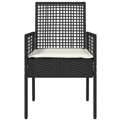 Musta puutarhan tuoli Tachea 53x60x85cm (2 pcs polyrottinki)