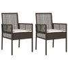 Ruskea puutarhan tuoli Livior 53x60x85cm (2 pcs polyrottinki)