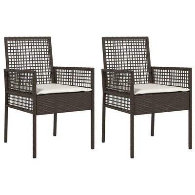 Ruskea puutarhan tuoli Livior 53x60x85cm (2 pcs polyrottinki)
