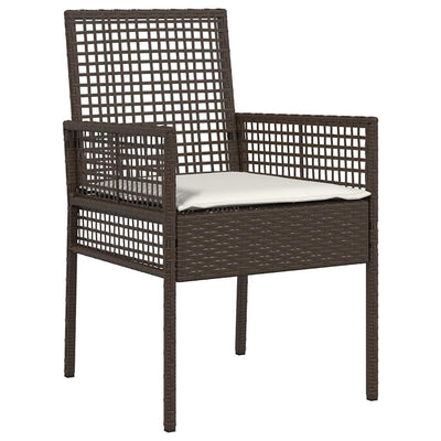 Ruskea puutarhan tuoli Livior 53x60x85cm (2 pcs polyrottinki)