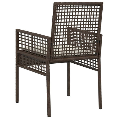 Ruskea puutarhan tuoli Livior 53x60x85cm (2 pcs polyrottinki)