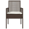 Ruskea puutarhan tuoli Livior 53x60x85cm (2 pcs polyrottinki)