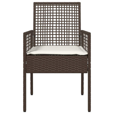Ruskea puutarhan tuoli Livior 53x60x85cm (2 pcs polyrottinki)