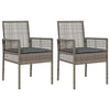 Harmaa puutarhan tuoli Jivorad 53x60x85cm (2 pcs polyrottinki)