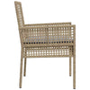 Beige puutarhan tuoli Simonca 53x60x85cm (2 pcs polyrottinki)