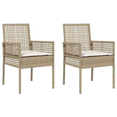Beige puutarhan tuoli Angelichi 53x60x85cm (2 pcs polyrottinki)