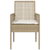 Beige puutarhan tuoli Angelichi 53x60x85cm (2 pcs polyrottinki)