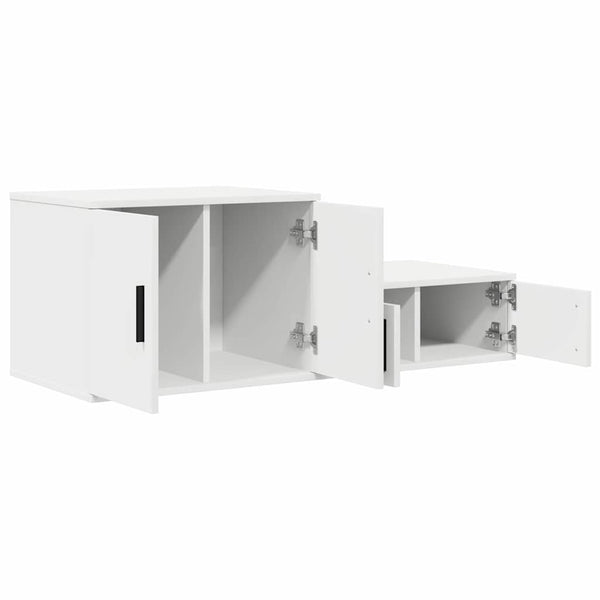 Säilytyskaappi Valkoinen 127 x 41 x 40 cm Tekninen puu