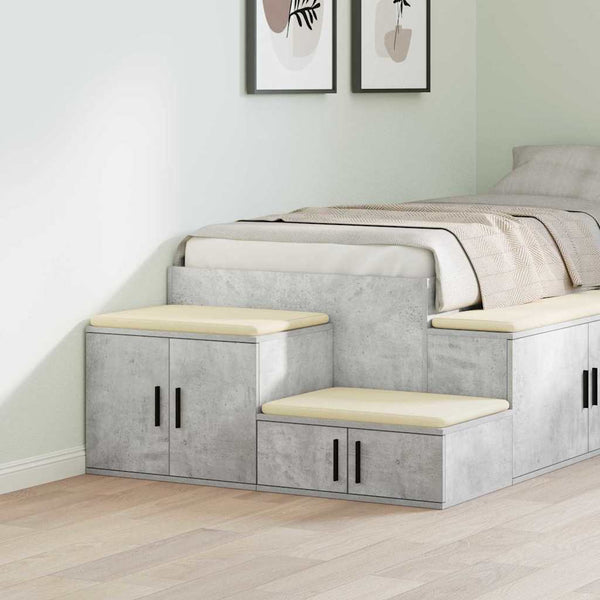 Säilytyskaappi Betoninharmaa 118 x 41 x 40 cm Tekninen puu