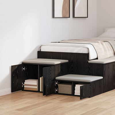 Musta tammi säilytyskaappi Xia 108x41x40cm (puinen)