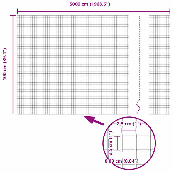 Hitsattu lankaa 5000 x 100 cm Harmaa