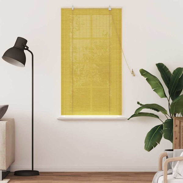 Rullaverho Keltainen 80 x 160 cm Bambu