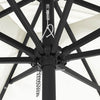Valkoinen ja musta puutarhavarjo Atia 295x295x245cm