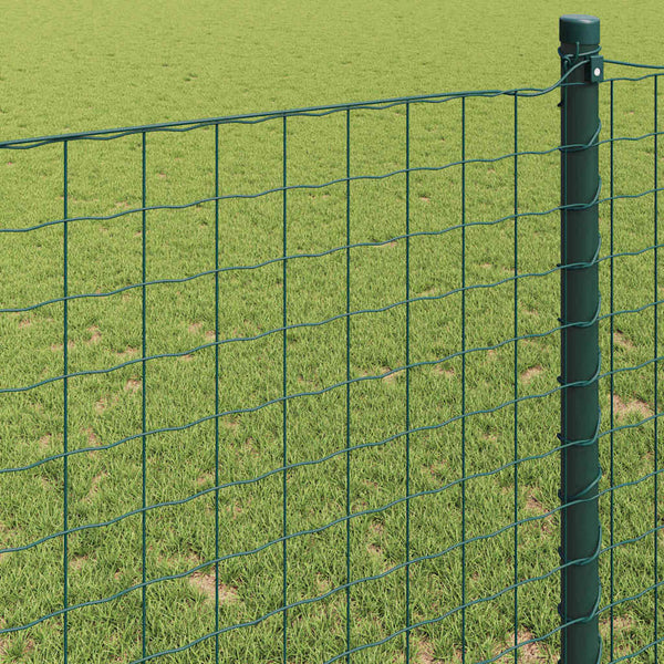 Euroaita 1,4 x 10 m PVC-pintainen rauta Vihreä