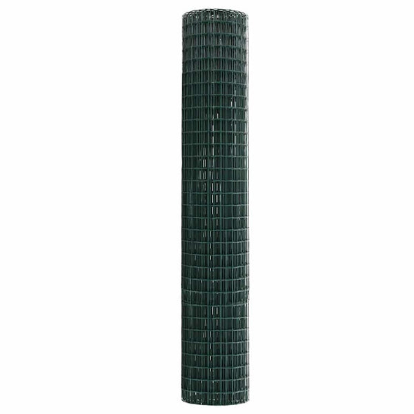 Euroaita 1,5 x 10 m PVC-pintainen rauta Vihreä