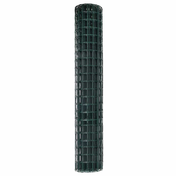 Euroaita 1,6 x 10 m PVC-pintainen rauta Vihreä