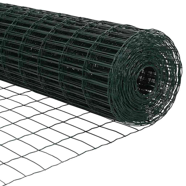Euroaita 1 x 10 m PVC-pintainen rauta Vihreä