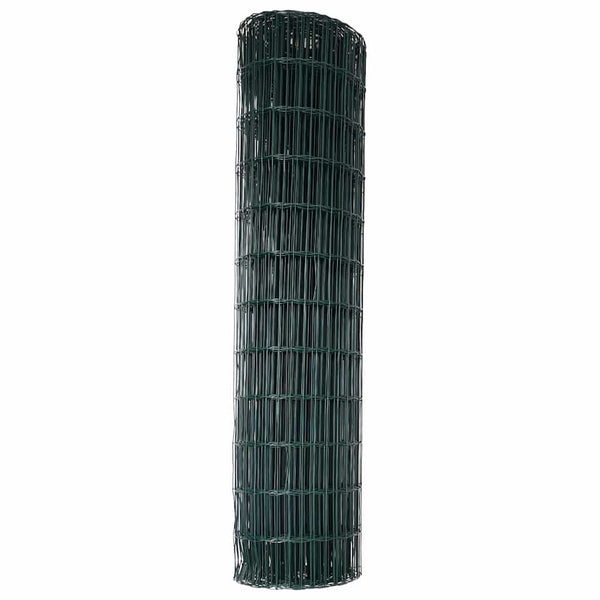 Euroaita 1,4 x 10 m PVC-pintainen rauta Vihreä