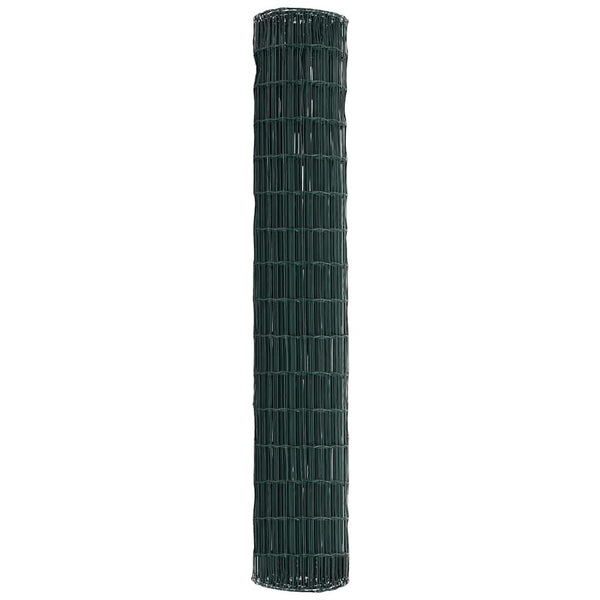 Euroaita 1,6 x 10 m PVC-pintainen rauta Vihreä
