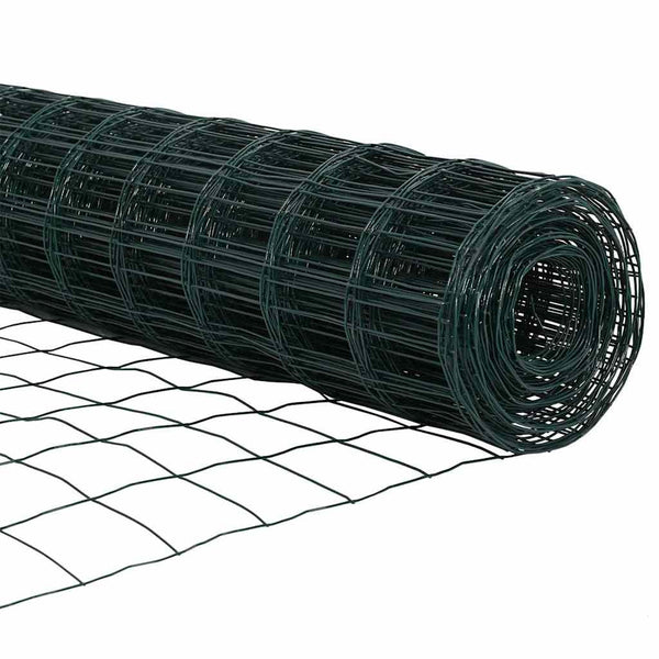 Euroaita 0,8 x 10 m PVC-pintainen rauta Vihreä
