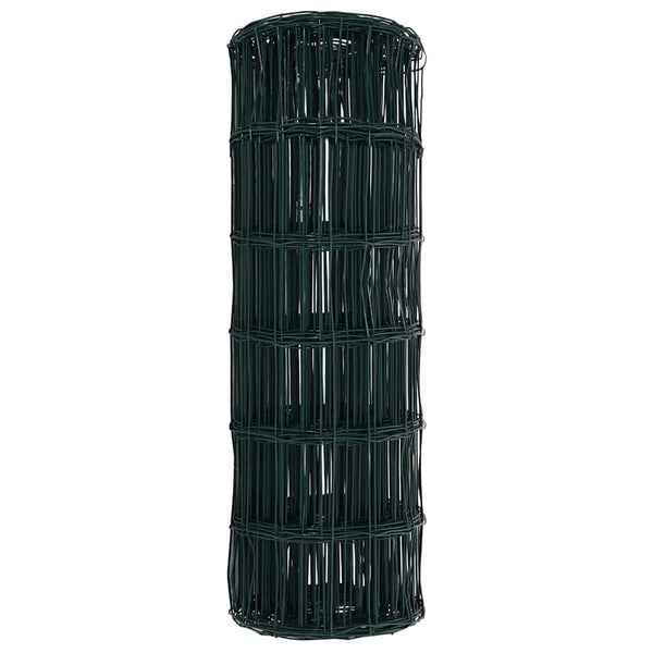 Euroaita 0,6 x 10 m PVC-pintainen rauta Vihreä