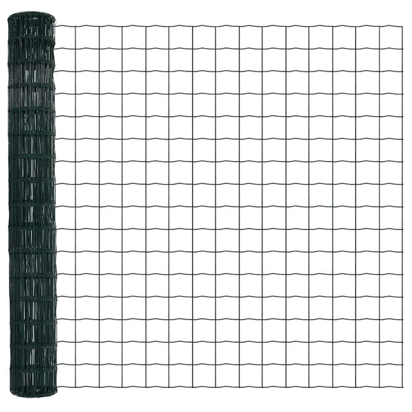 Euroaita 1,6 x 10m PVC-pintainen rauta Vihreä