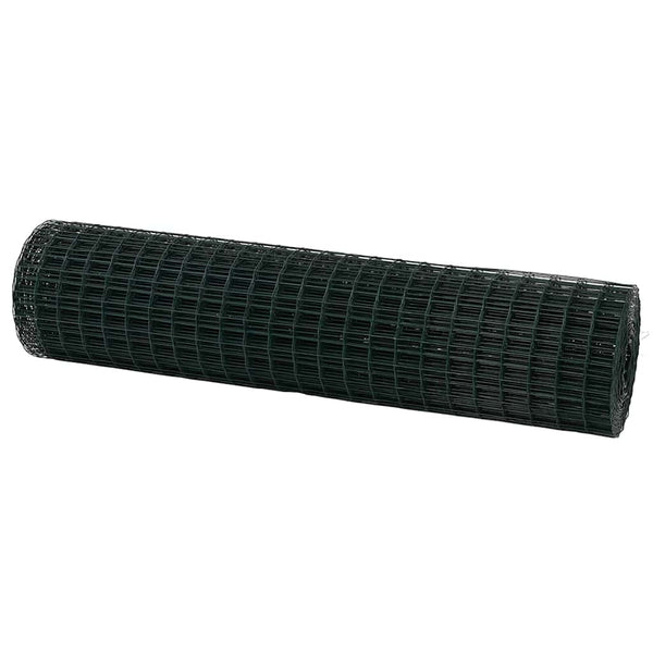 Euroaita 1 x 25 m PVC-pintainen rauta Vihreä