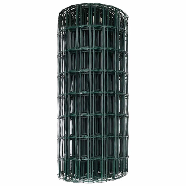 Euroaita 0,8 x 25 m PVC-pintainen rauta Vihreä