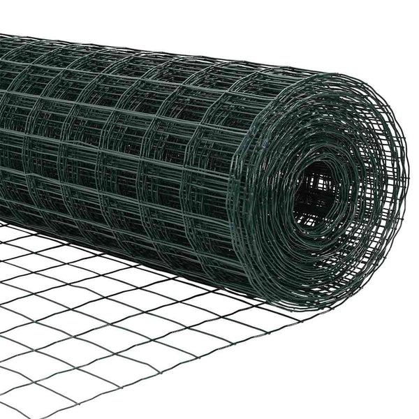 Euroaita 1 x 25m PVC-pintainen rauta Vihreä