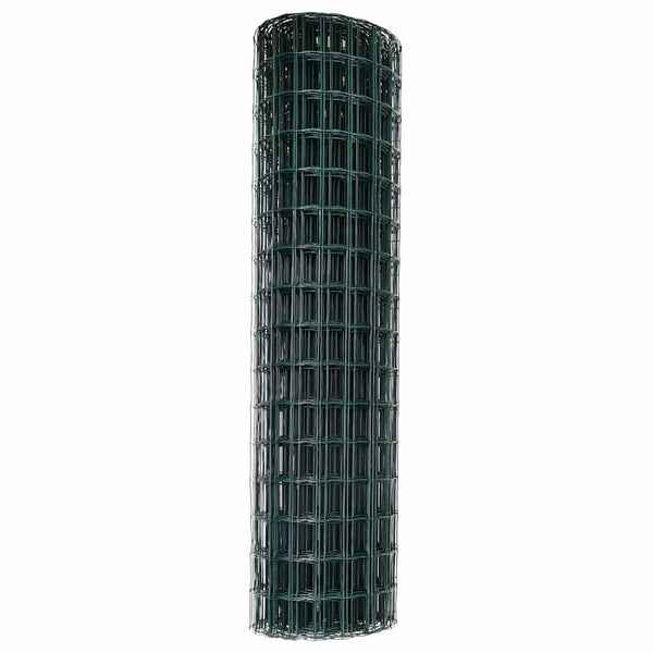 Euroaita 1,2 x 25 m PVC-pintainen rauta Vihreä