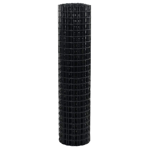 Euroaita 1 x 10 m PVC-pintainen rauta Harmaa