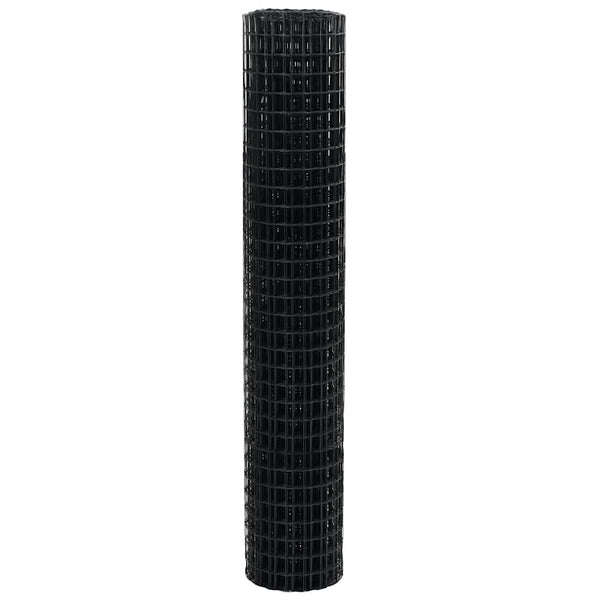 Euroaita 1,6 x 10 m PVC-pintainen rauta Harmaa