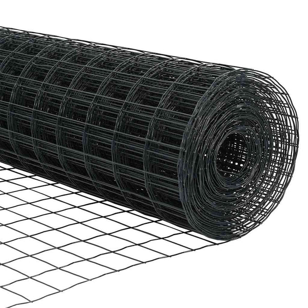Euroaita 0,4 x 10 m PVC-pintainen rauta Harmaa