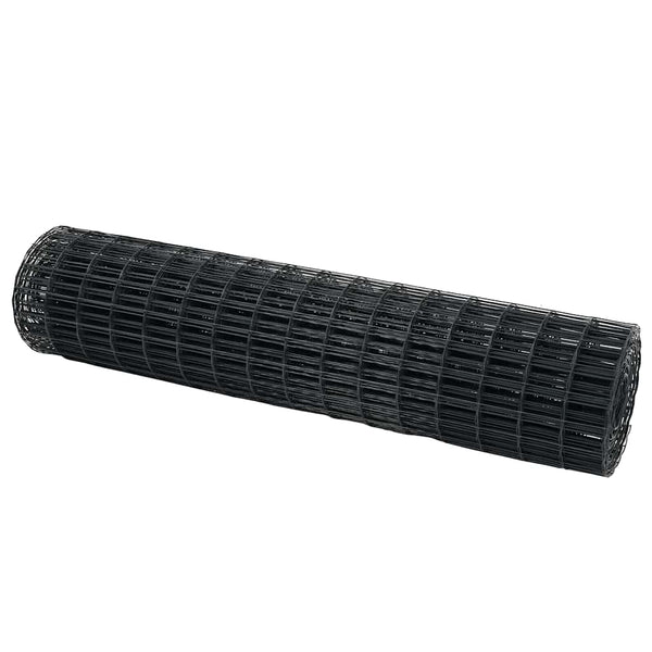 Euroaita 1,2 x 10 m PVC-pintainen rauta Harmaa