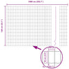 Euroaita 1,4 x 10 m PVC-pintainen rauta Harmaa