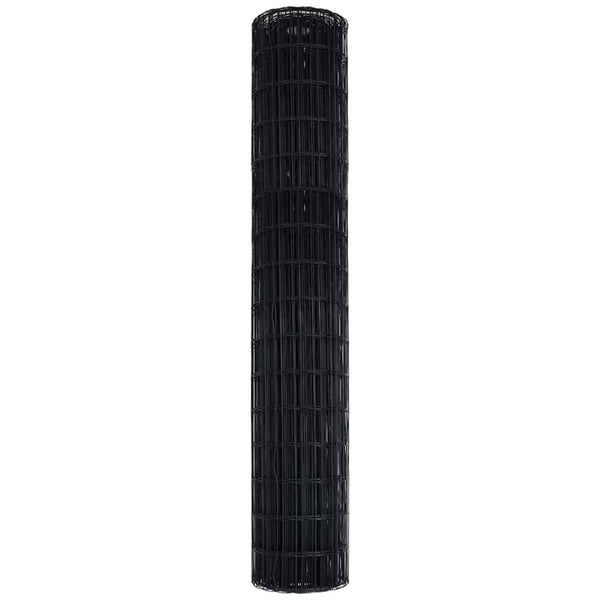 Euroaita 1,5 x 10 m PVC-pintainen rauta Harmaa