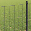 Euroaita 0,8 x 10 m PVC-pintainen rauta Harmaa